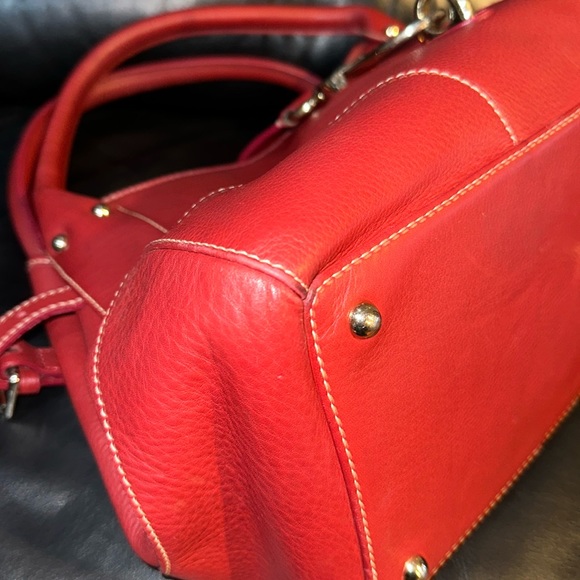 🔥🔥🔥Dooney & Bourke Red Leather Shoulder Bag - Picture 13 of 16